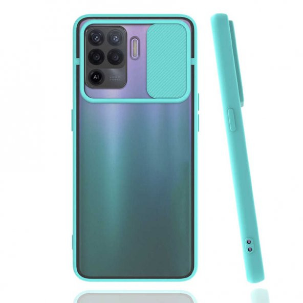 Oppo Reno 5 Lite Kılıf Zore Lensi Sürgülü Kamera Koruyucu Kılıf - 4