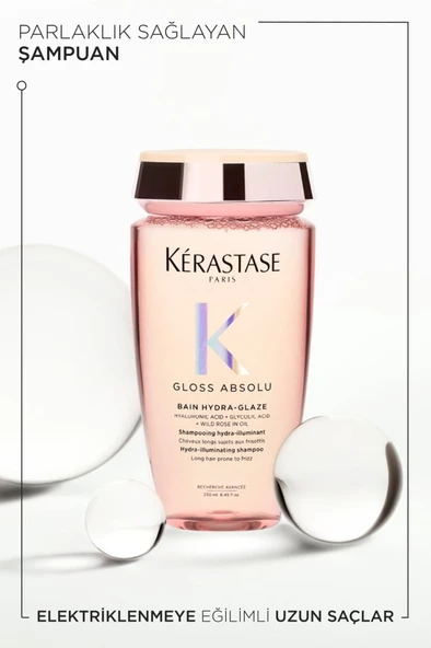 Gloss Absolu Elektriklenmeye Eğilimli Saçlar Için Parlaklık Veren Şampuan 250 ml - Resim 3