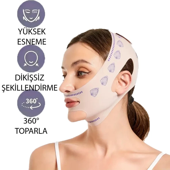 Yüz Korsesi Çene Boyun Bandı Gıdı Yanak Gıdık Toplama korsesi