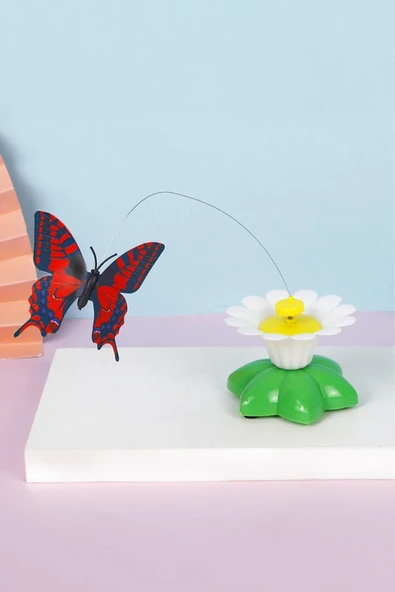 Hareketli Dönen Kelebek - Kedi Oyuncağı ( Pille Çalışır) - 4