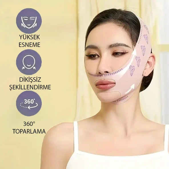 Yüz Korsesi Çene Boyun Bandı Gıdı Yanak Gıdık Toplama korsesi - 3