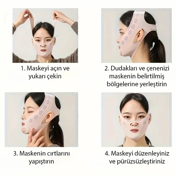 Yüz Korsesi Çene Boyun Bandı Gıdı Yanak Gıdık Toplama korsesi - 6