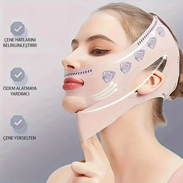 Yüz Korsesi Çene Boyun Bandı Gıdı Yanak Gıdık Toplama korsesi - 4