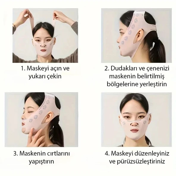 Siyah Yüz Korsesi Çene Boyun Bandı Gıdı Yanak Gıdık Toplama korsesi - 2