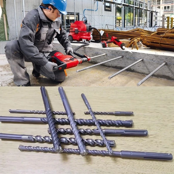 Gfb Sds Max Matkap Ucu Beton Duvar Tuğla Açma 38x1000 mm - Resim 4