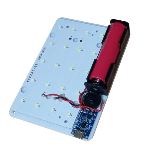 Şarjlı Yüksek Işık Lamba Aydınlatma El Feneri Öğrenci Deney Devresi - Resim 5