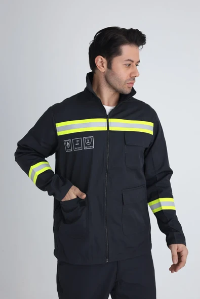 Kaynak sıçramalarına karşı koruyucu takım ceket & pantolon - 6