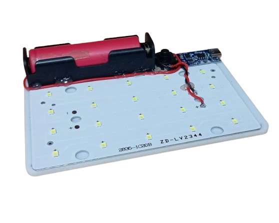 Şarjlı Yüksek Işık Lamba Aydınlatma El Feneri Öğrenci Deney Devresi - Resim 7