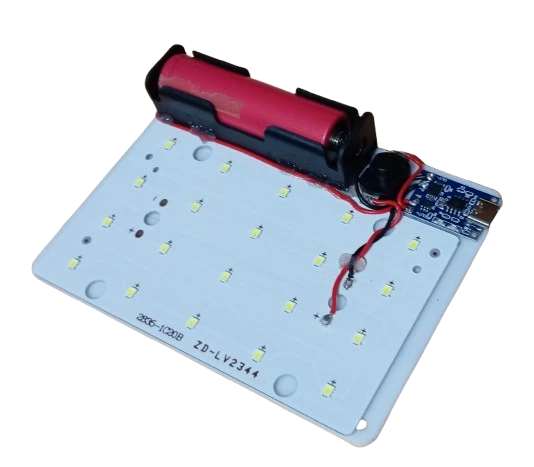 Şarjlı Yüksek Işık Lamba Aydınlatma El Feneri Öğrenci Deney Devresi ürün görseli