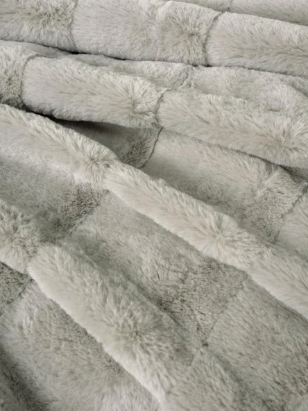 Cotton Box Trim Çift Kişilik Battaniyeli Nevresim Takımı Suave Gri - 2