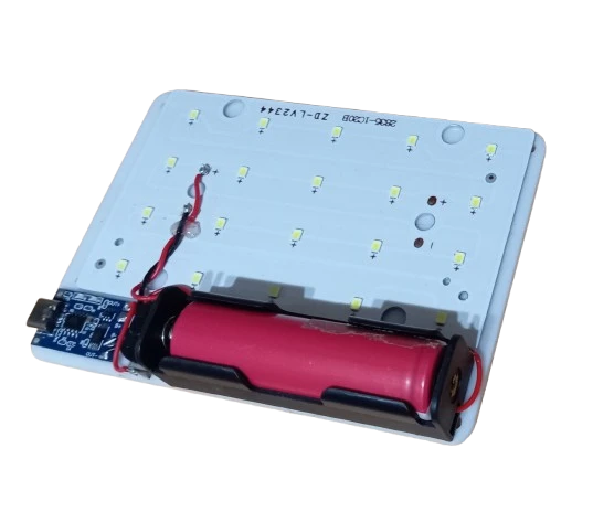 Şarjlı Yüksek Işık Lamba Aydınlatma El Feneri Öğrenci Deney Devresi - Resim 4