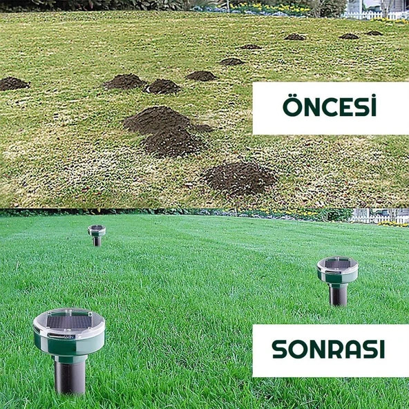 Solar Güneş Enerjili Köstebek-Yılan-Fare-Yılan-Akrep Kovucu Haşere Kaçıran 800m2 Etkili - 4