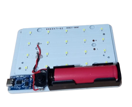 Şarjlı Yüksek Işık Lamba Aydınlatma El Feneri Öğrenci Deney Devresi - Resim 3