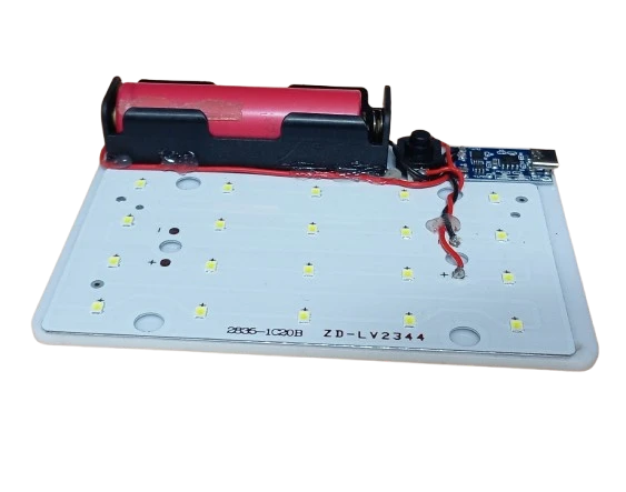 Şarjlı Yüksek Işık Lamba Aydınlatma El Feneri Öğrenci Deney Devresi - Resim 6