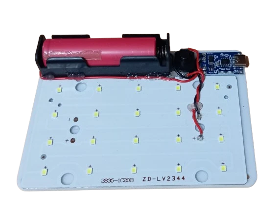 Şarjlı Yüksek Işık Lamba Aydınlatma El Feneri Öğrenci Deney Devresi - Resim 2