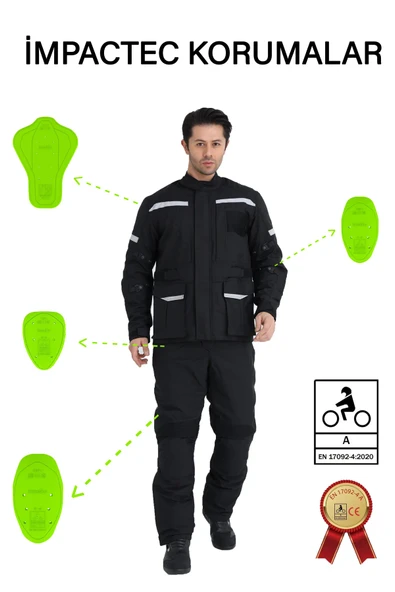 Yaren Tekstil Kışlık Motorcu Takım (Mont-Pantolon)