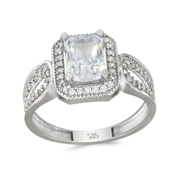 Altın Baget Taşlı Yüzük T074294