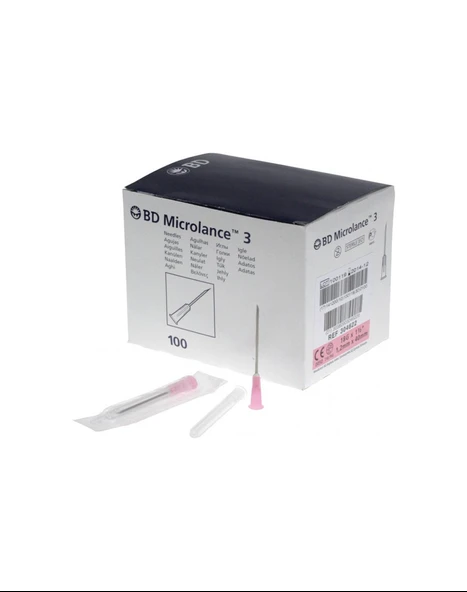 Bd Microlance Pembe UÇ 18g1/2 1,2 Mmx40 Mm 100 Adet 1 Kutu