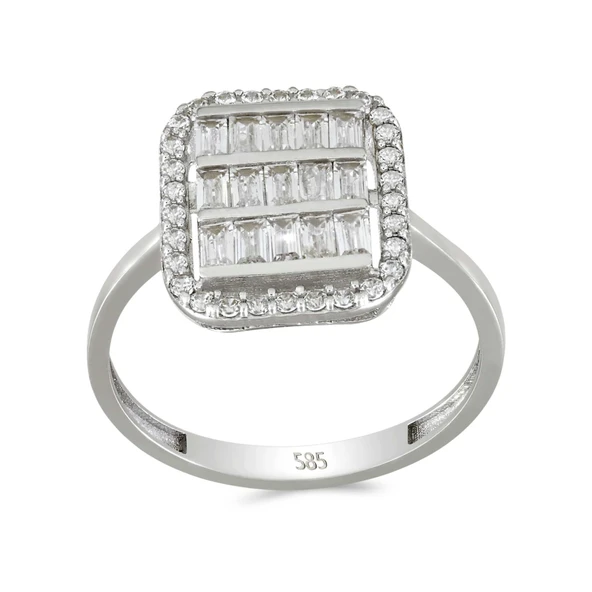 Altın Baget Taşlı Yüzük T074306