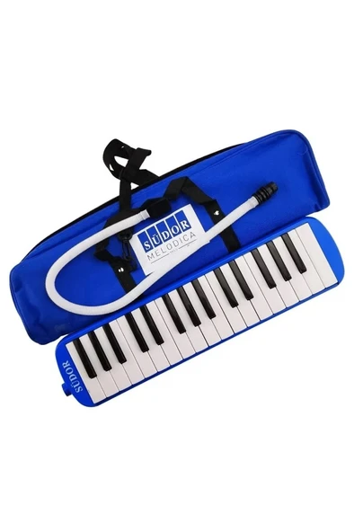 Südor 32k 32 Tuşlu Melodika Bez Çantalı Mavi