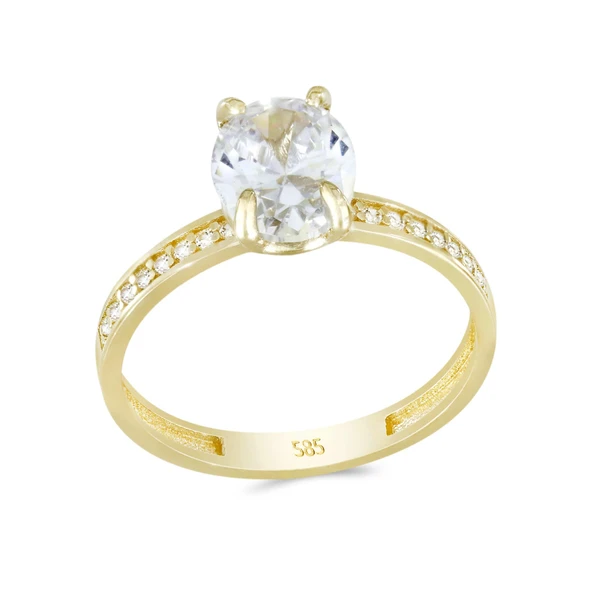 Altın Tektaş Yüzük T074258 ürün görseli 1