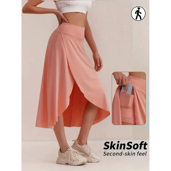 Kadın Lucky Life Kadın Cep Detay Taytlı Sandy Etek - 2