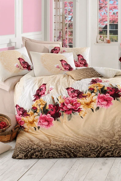 Çift Kişilik Ranforce Nevresim Takımı %100 Pamuklu Çalıkuşu - 2