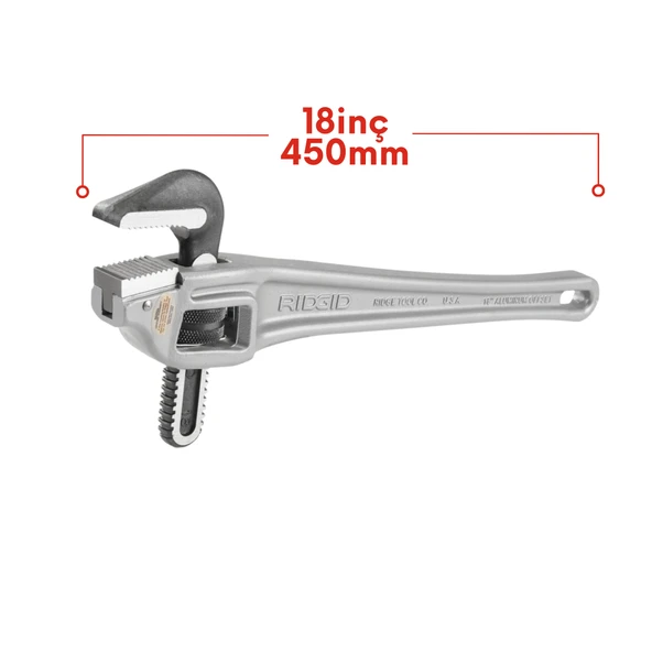 Rıdgıd 31125 Ağır Tip 2½''/65mm 90° Alüminyum Sondaj Boru Anahtarı - Resim 2