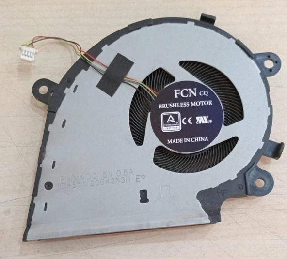 Asus ORJİNAL LAPTOPTAN ÇIKMA  ROG Strix DFS5K12304363N FMMN Gpu Fan, Ekran Kartı Fanı 5V Versiyon