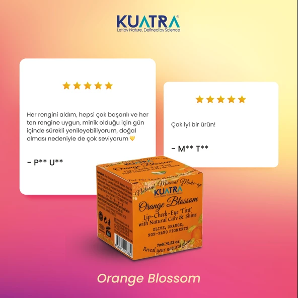 Orange Blossom Lip-Cheek-Eye ‘Tint’ Doğal İçerikli Çok Amaçlı Allık, Ruj, Göz Farı (Makyaj Beraberinde Çok Değerli Besleyici Cilt Bakımı) - 9