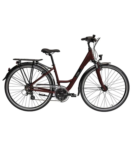 PEUGEOT T03 D7 KADIN ŞEHİR BİSİKLETİ 470H V 28 JANT 21 VİTES BORDO