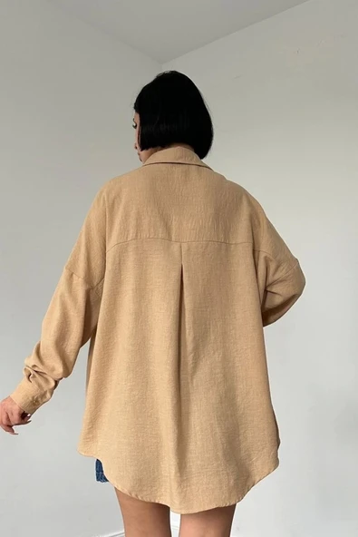 Bej Taş İşlemeli Gömlek - 3