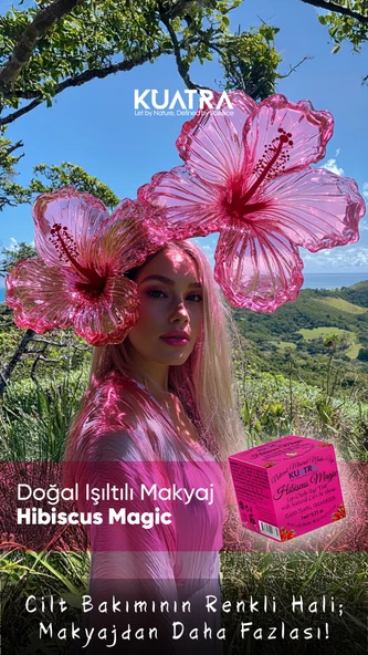 Hibiscus Magic Doğal İçerikli Çok Amaçlı Allık, Ruj, Göz Farı (Makyaj Beraberinde Çok Değerli Besleyici Cilt Bakımı) - 3