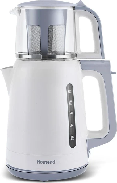 Homend 1756H 1800 W Cam Demlikli Beyaz Çay Makinesi - 5