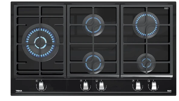 TEKA GZC 95320 BK EXACTFLAME 5 GÖZLÜ SİYAH 90 CM ANKASTRE GAZLI OCAK