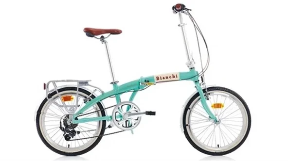 BIANCHI FOLDING NEW VINTAGE KATLANIR BİSİKLET 290H 20 JANT 7 VİTES CELESTE KREM CK16 GLOSSY ürün görseli 1