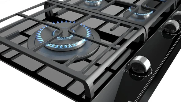 TEKA GZC 95320 BK EXACTFLAME 5 GÖZLÜ SİYAH 90 CM ANKASTRE GAZLI OCAK - 6