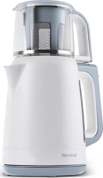 Homend 1756H 1800 W Cam Demlikli Beyaz Çay Makinesi - 6
