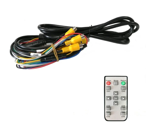 Twogo GO-İ6006 Hybrid DVR 6 Kanal 10 Inç Monitör Dvr Hybrid 6 Kamera Girişli (6 Kamera Dahil) - 6