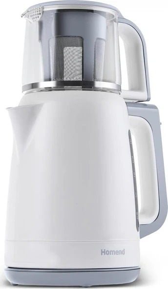 Homend 1756H 1800 W Cam Demlikli Beyaz Çay Makinesi - 3