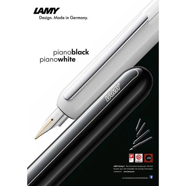 LAMY Dialog Dolma Kalem M Uç Piano Siyah 74PS-M - 5