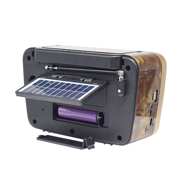 Concord RX-BT733S  Solar Güneş Enerji Panelli Nostaljik Radyo Bluetooth Hoparlör - 4