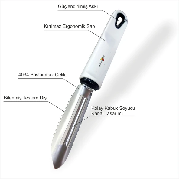 Profesyonel Paslanmaz Çelik Çekirdek Çıkartıcı Meyve Sebze İçi Boşaltıcı Kesici Kabuk Soyucu Testere - 2