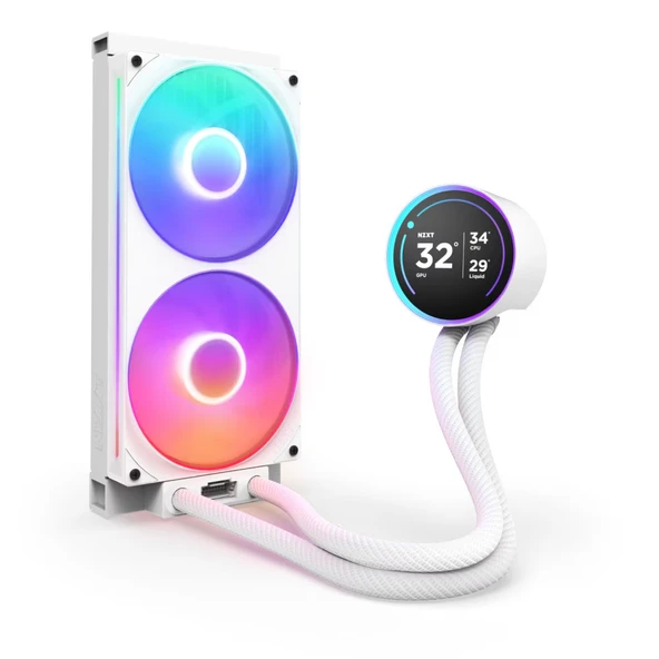 NZXT Kraken Elite RGB RL-KR28E-W2 IPS LCD Ekranlı 280 mm Beyaz İşlemci Sıvı Soğutucu - 2