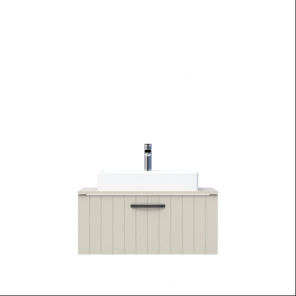 D10 Next Lavabo Dolabı Tezgah Üstü 1 Çekmeceli 80 cm Dafne Lake - 1
