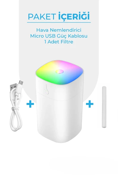 QASUL RGB Işık  Hava Nemlendirici Buhar Makinesi Oda Kokusu Araba Kokusu - 3