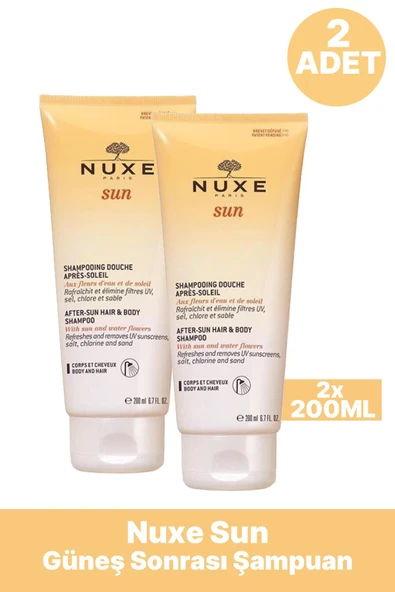 Nuxe Sun Güneş Sonrası Şampuan 200 ml 2 Adet