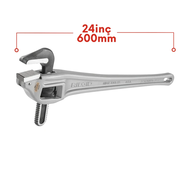 Rıdgıd 31130 Ağır Tip 3''/80mm 90° Alüminyum Sondaj Boru Anahtarı - 2
