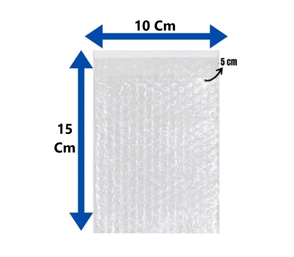 Balonlu Patpat Torba, Bantlı Baloncuklu Torba 10Cm x 15Cm + 5Cm (50 Adet) - Resim 2