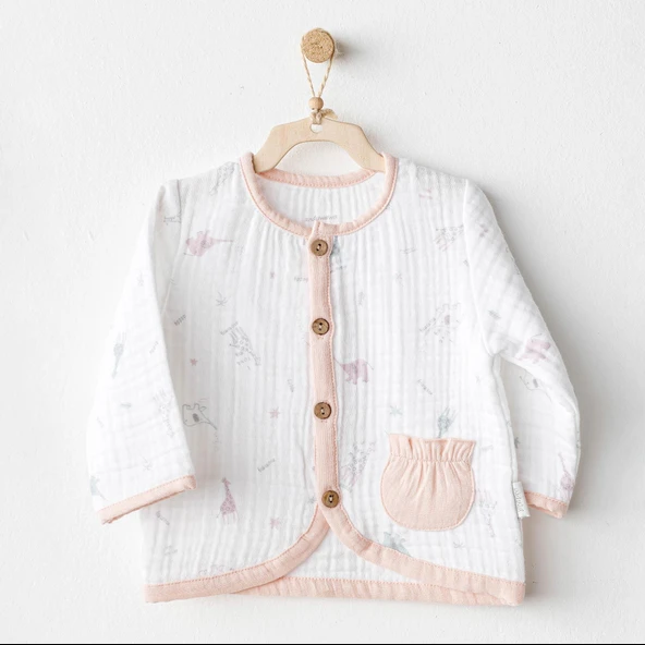 Kız Bebek Ceket Jacket  Love Family Muslin AC25523 ürün görseli